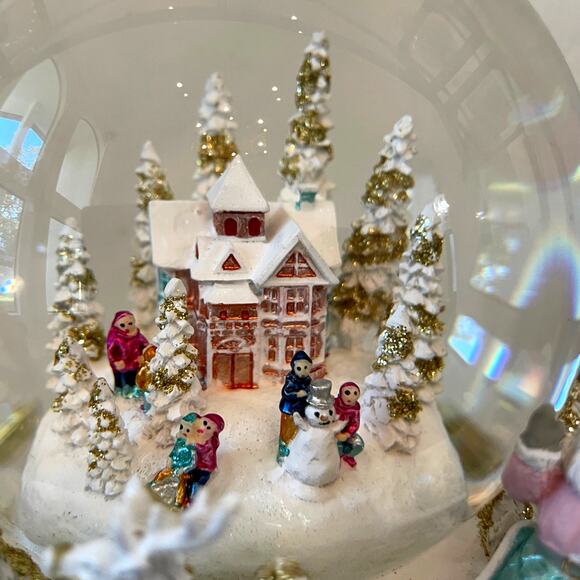 Martha Stewart Musical Santa Christmas Village Water Snow Globe NEW - Picture 3 of 16